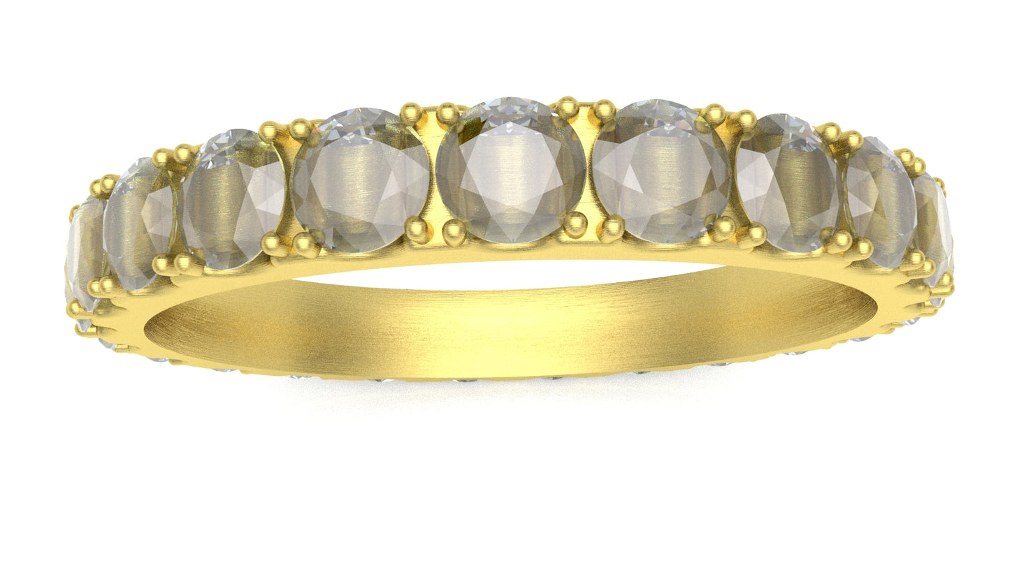 ALIANZA DE ORO DE LEY 18K CON DIAMANTES NATURALES - 750 MM