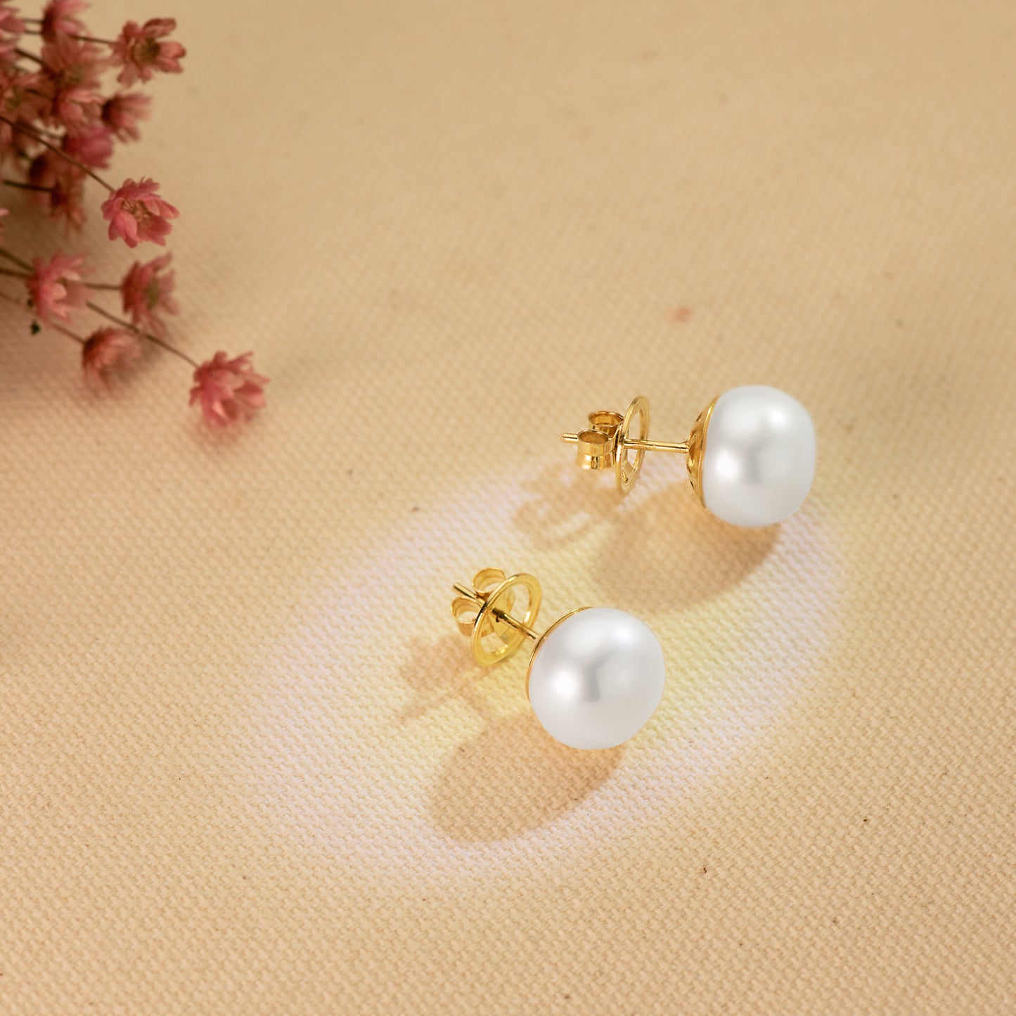 18K PENDIENTES PERLA CULTIVADAS 12-13 MM