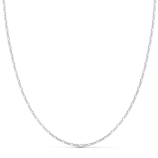 18K CADENA MACIZA ORO BLANCO CARTIER 1 MM - 50 CM